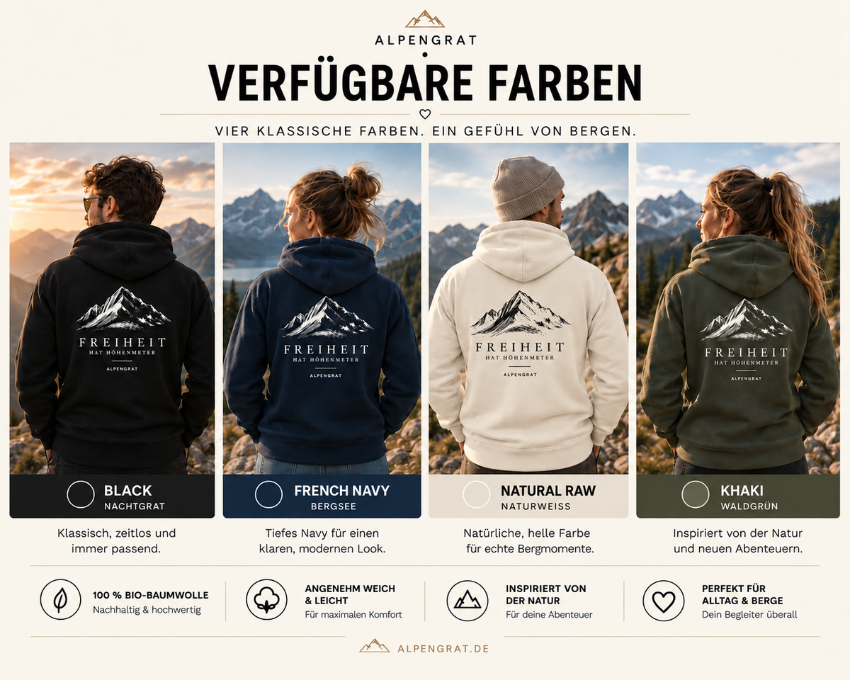 Freiheit hat Höhenmeter - Organic Hoodie