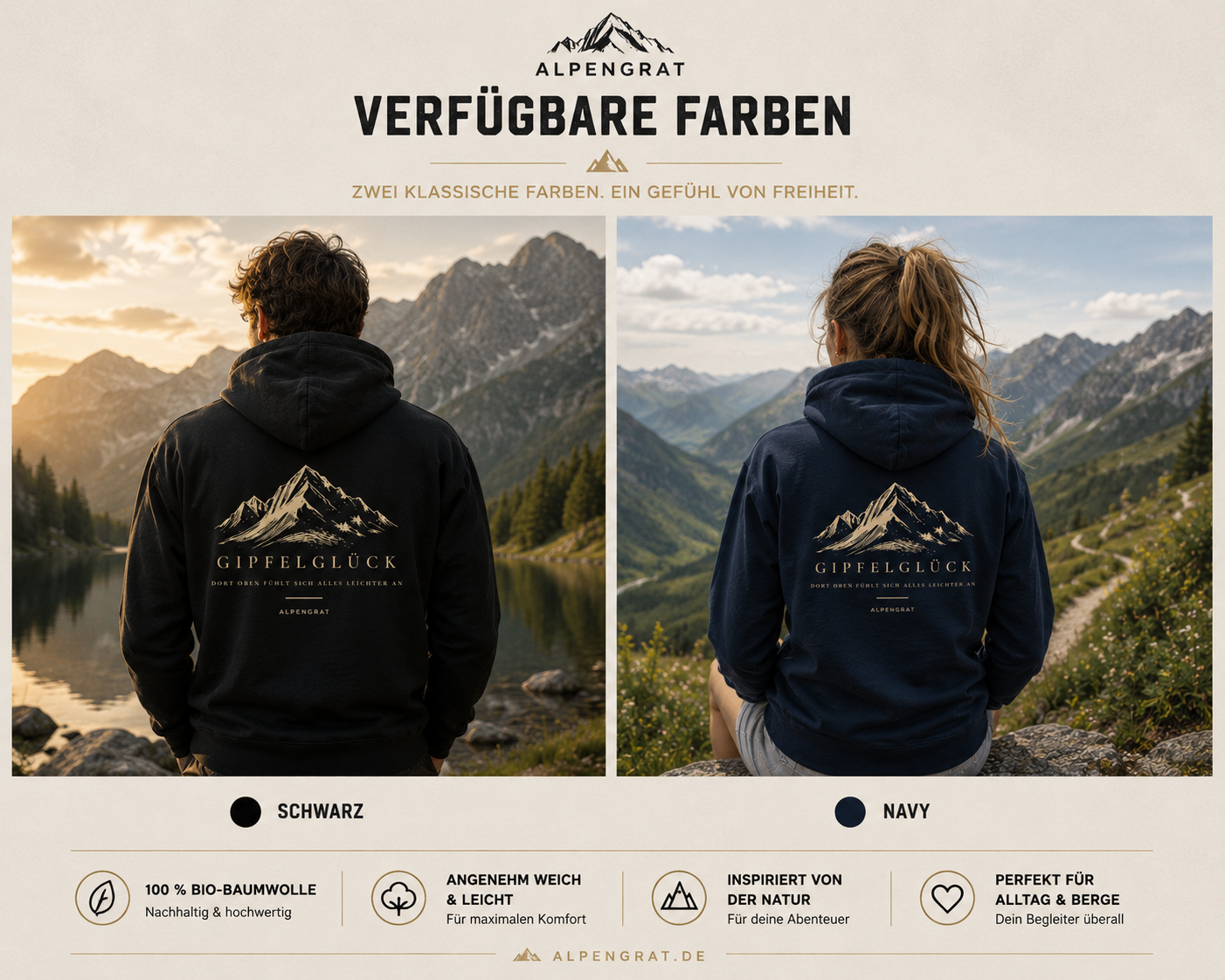 Gipfelglück | Organic Hoodie