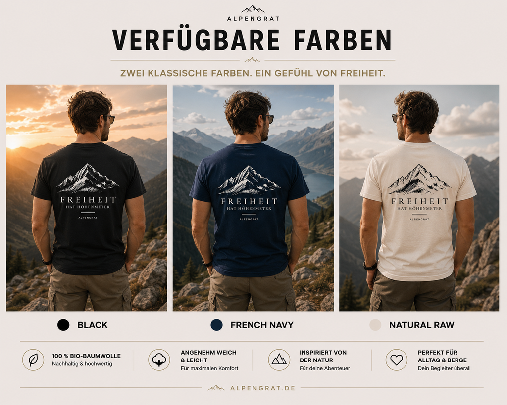 Freiheit hat Höhenmeter – Unisex Organic Shirt