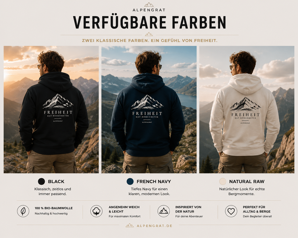 Freiheit hat Höhenmeter | Organic Hoodie