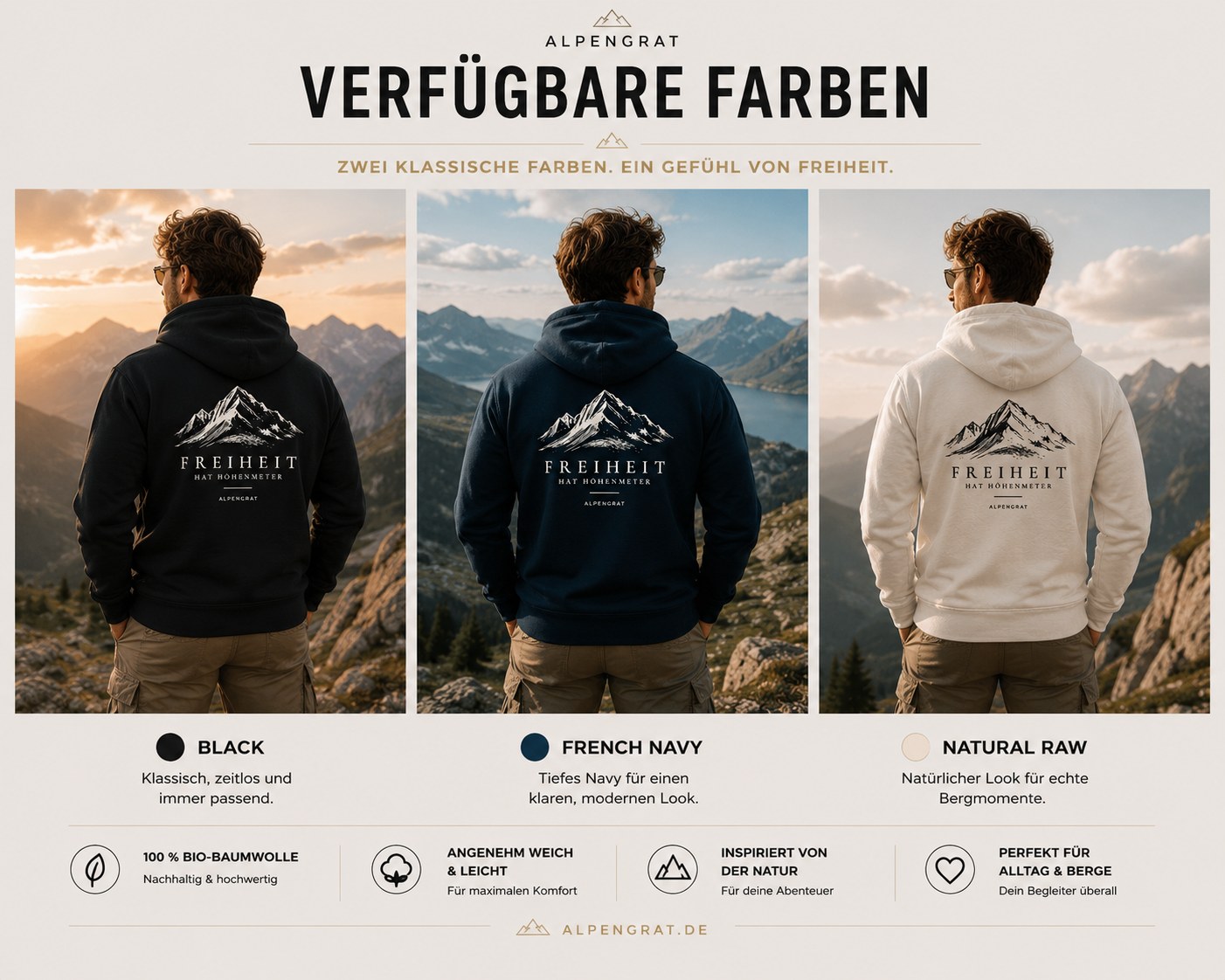Freiheit hat Höhenmeter | Organic Hoodie
