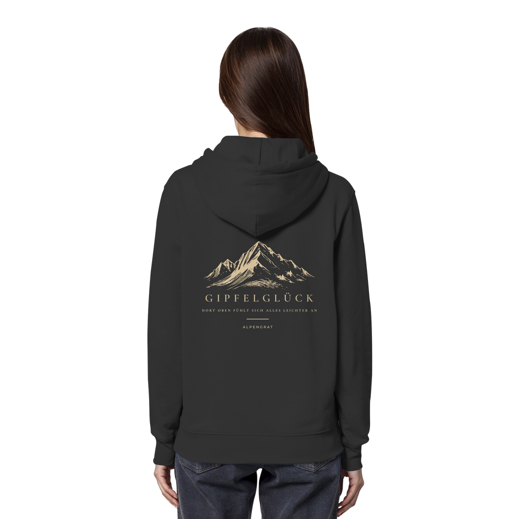 Gipfelglück - Dort oben fühlt sich alles leichter an. - Organic Hoodie