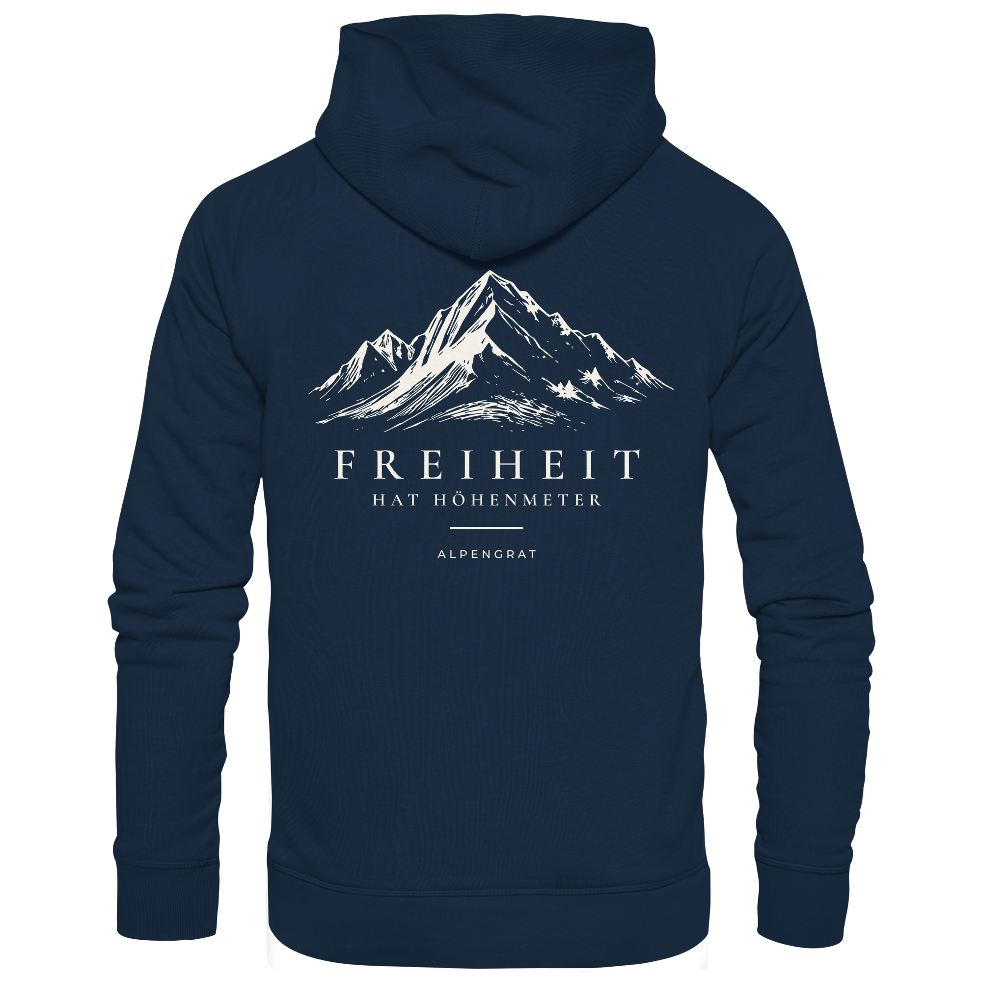 Freiheit hat Höhenmeter – Backprint Shirt - Organic Hoodie