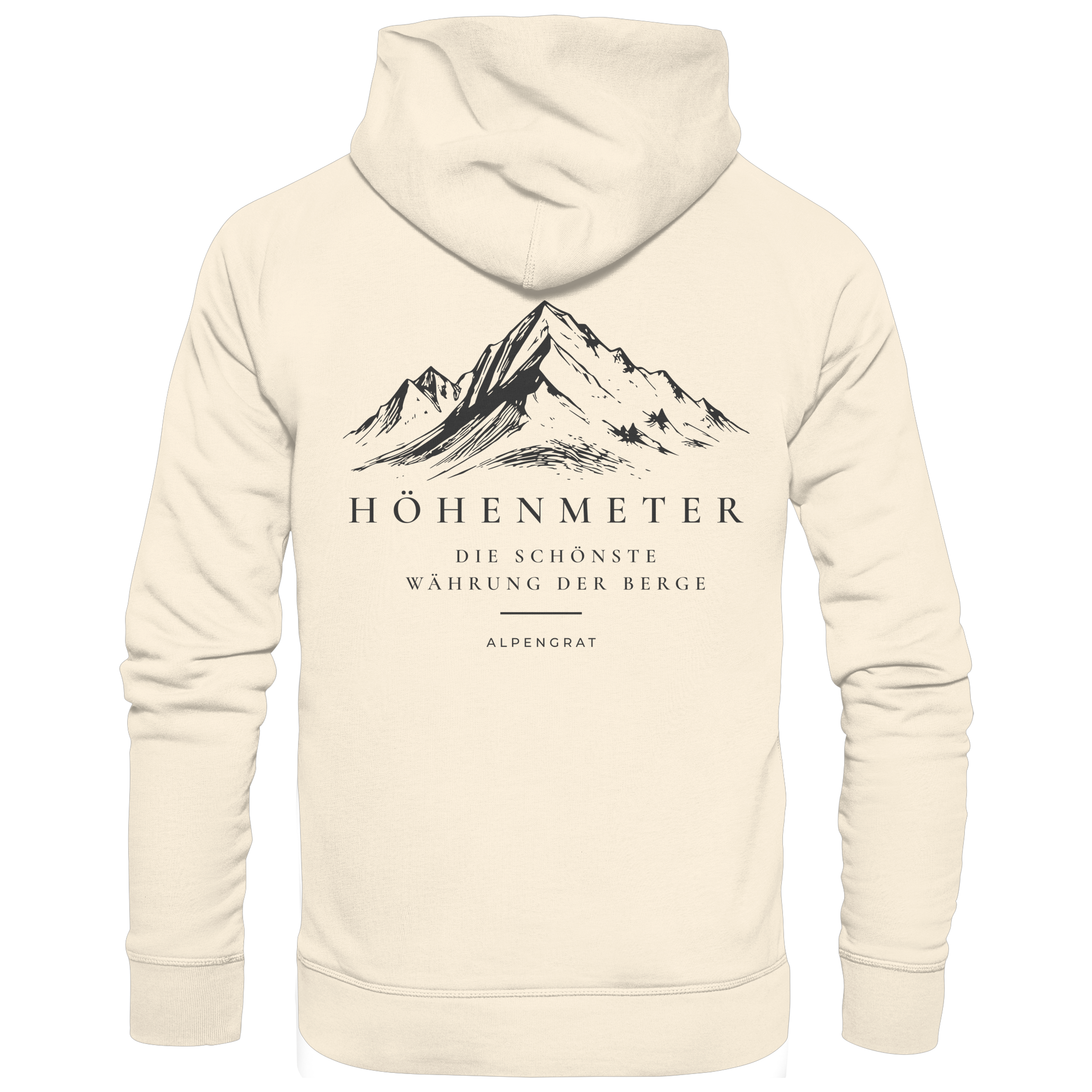Höhenmeter - Die schönste Währung der Berge - Organic Hoodie