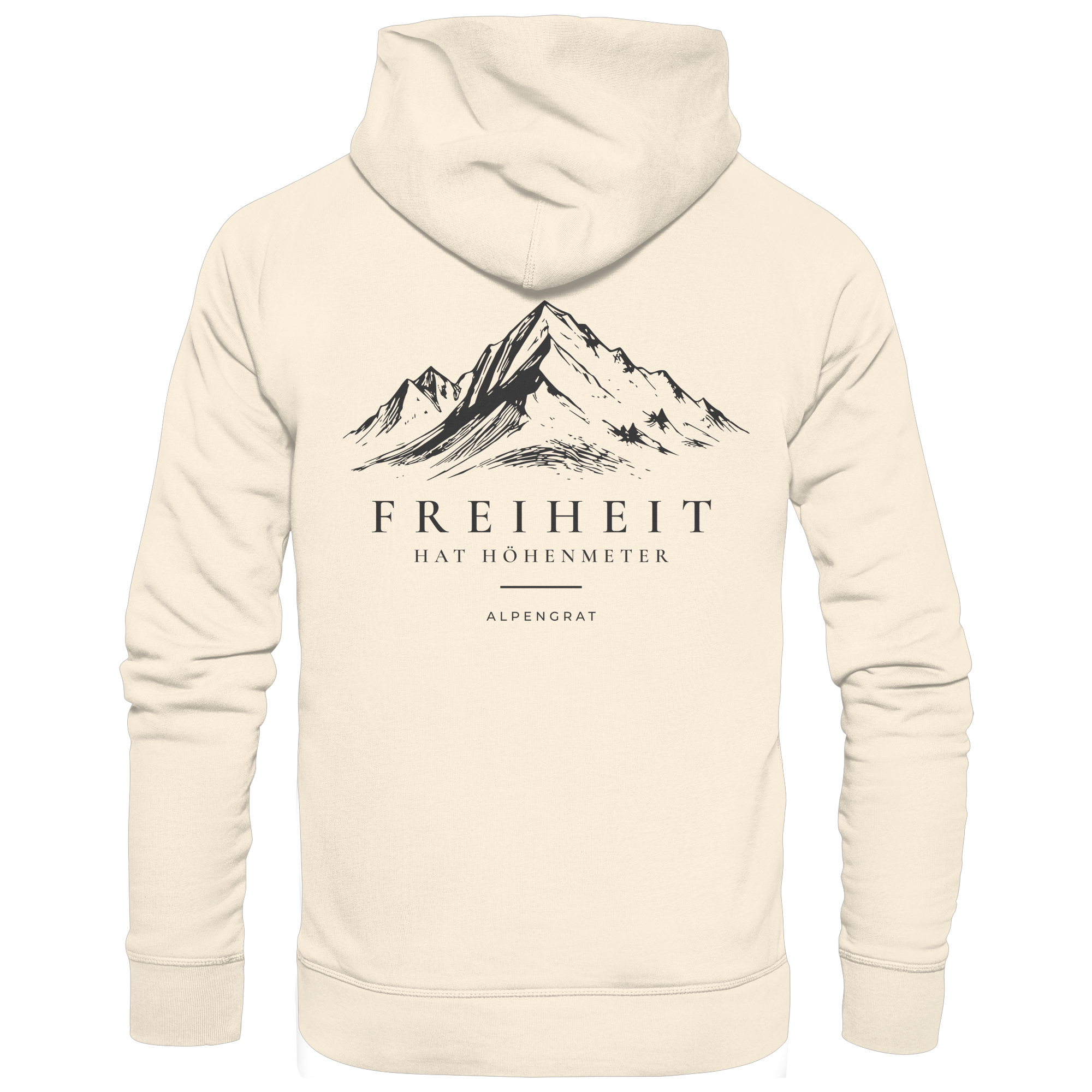 Freiheit hat Höhenmeter – Backprint Shirt - Organic Hoodie